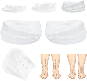 Supination & Pronation Correction Insoles, 3 Layers Adjustable Heel Wedge Inserts, Orthotics Medial & Lateral Heel Insoles for Bow Legs, Knee Pain, Foot Alignment (Clear, Women 8-12/Men: 7.5-13)