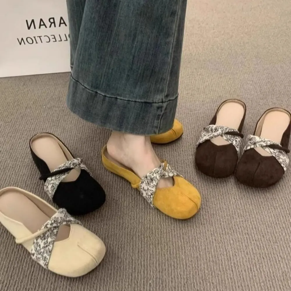 Tabi Inspired Shoes for Women Split Toe Design Slip On Mules Loafers Suede Breathable Comfortable Walking Shoes Lightweight Goth Punk Street Outfit Casual House Slippers Office Business Travel Walking