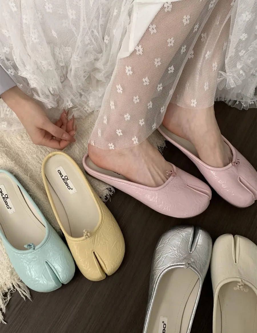 Tabi Shoes Flats Split Toe Mules Ballet Sandals Non Slip Breathable Cute Kawaii Fashion Trendy Elegant Dressy Casual Comfy Office Business Summer Beach Outdoors Gifts for Daughter Back to School