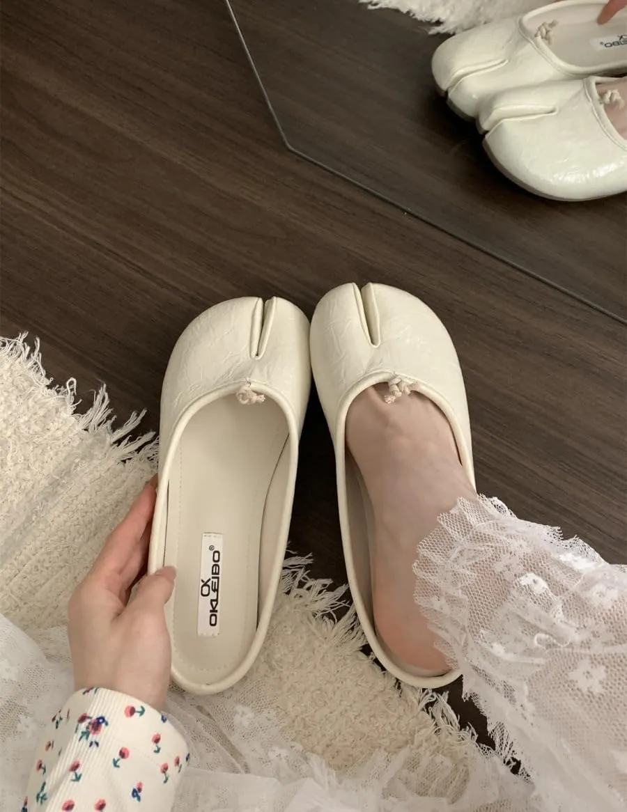 Tabi Shoes Flats Split Toe Mules Ballet Sandals Non Slip Breathable Cute Kawaii Fashion Trendy Elegant Dressy Casual Comfy Office Business Summer Beach Outdoors Gifts for Daughter Back to School