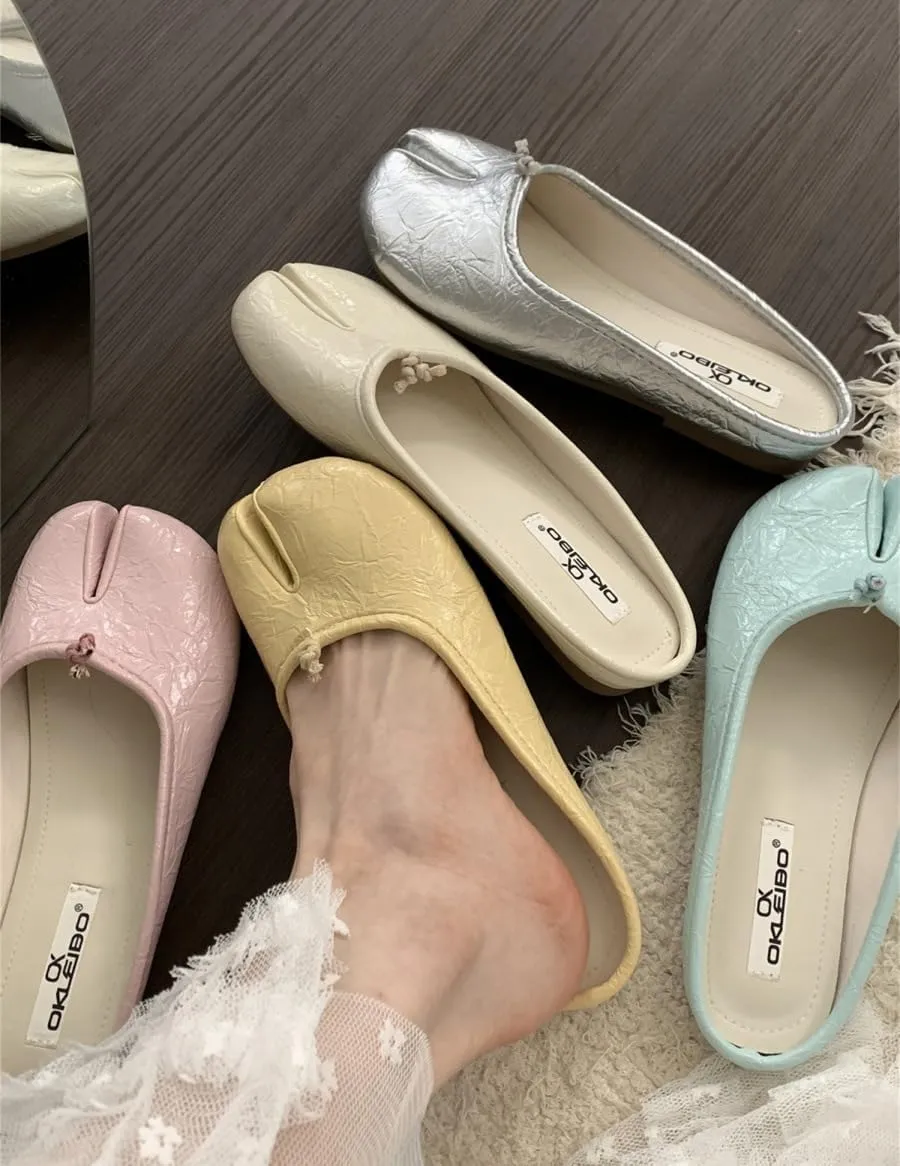 Tabi Shoes Flats Split Toe Mules Ballet Sandals Non Slip Breathable Cute Kawaii Fashion Trendy Elegant Dressy Casual Comfy Office Business Summer Beach Outdoors Gifts for Daughter Back to School
