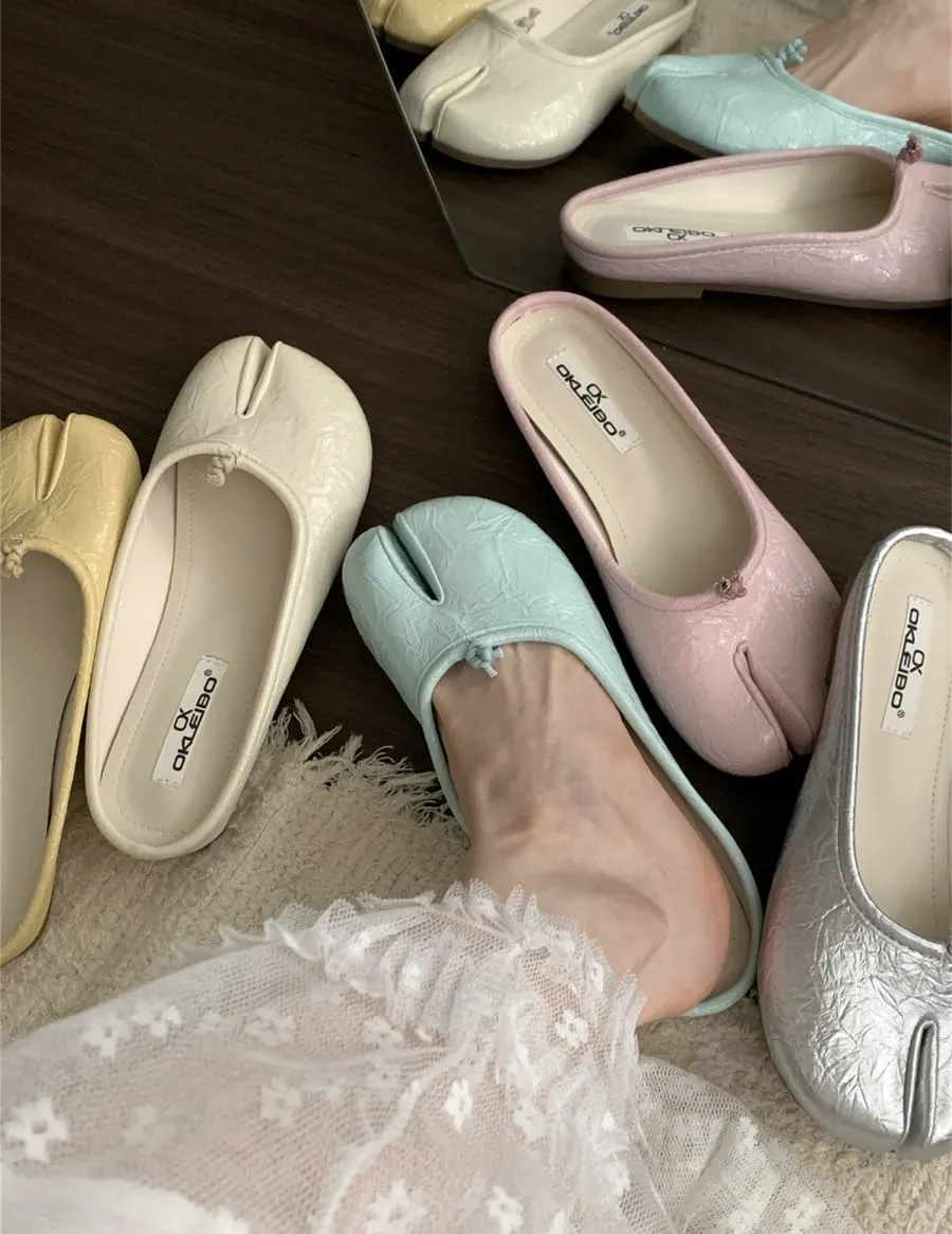 Tabi Shoes Flats Split Toe Mules Ballet Sandals Non Slip Breathable Cute Kawaii Fashion Trendy Elegant Dressy Casual Comfy Office Business Summer Beach Outdoors Gifts for Daughter Back to School
