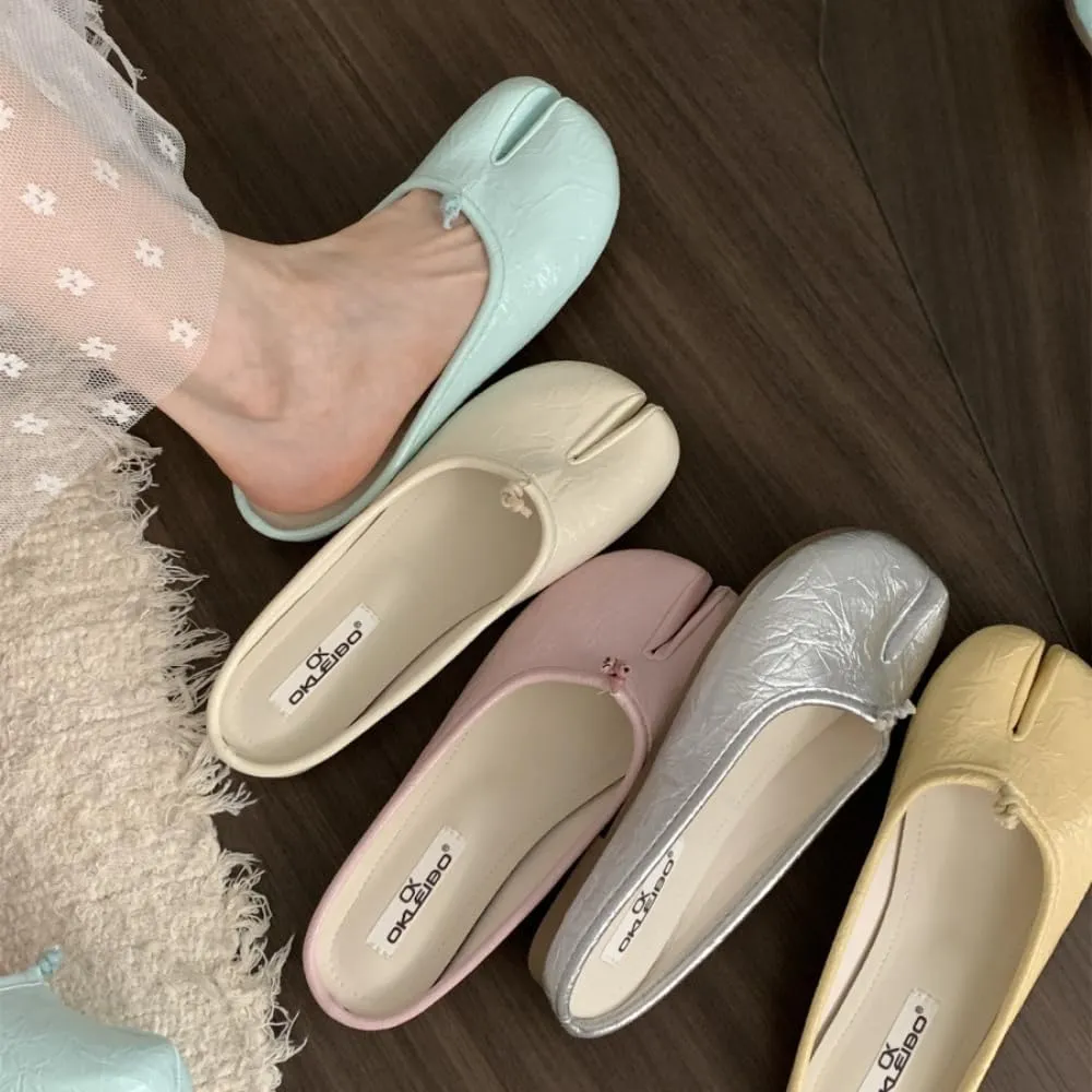 Tabi Shoes Flats Split Toe Mules Ballet Sandals Non Slip Breathable Cute Kawaii Fashion Trendy Elegant Dressy Casual Comfy Office Business Summer Beach Outdoors Gifts for Daughter Back to School