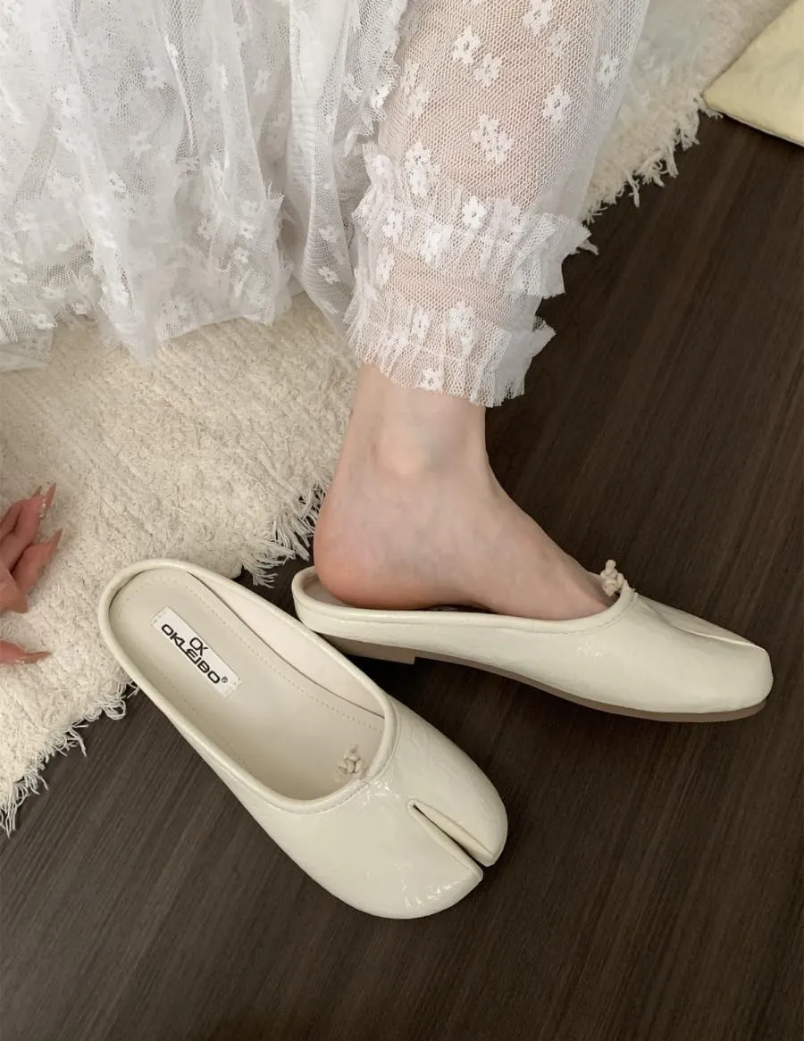 Tabi Shoes Flats Split Toe Mules Ballet Sandals Non Slip Breathable Cute Kawaii Fashion Trendy Elegant Dressy Casual Comfy Office Business Summer Beach Outdoors Gifts for Daughter Back to School