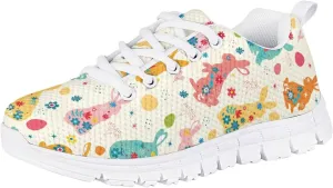 Tennis Shoes for Girls Sneakers Flat Walking Breathable Casual Gym Shoes