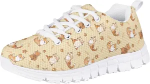Tennis Shoes for Girls Sneakers Flat Walking Breathable Casual Gym Shoes