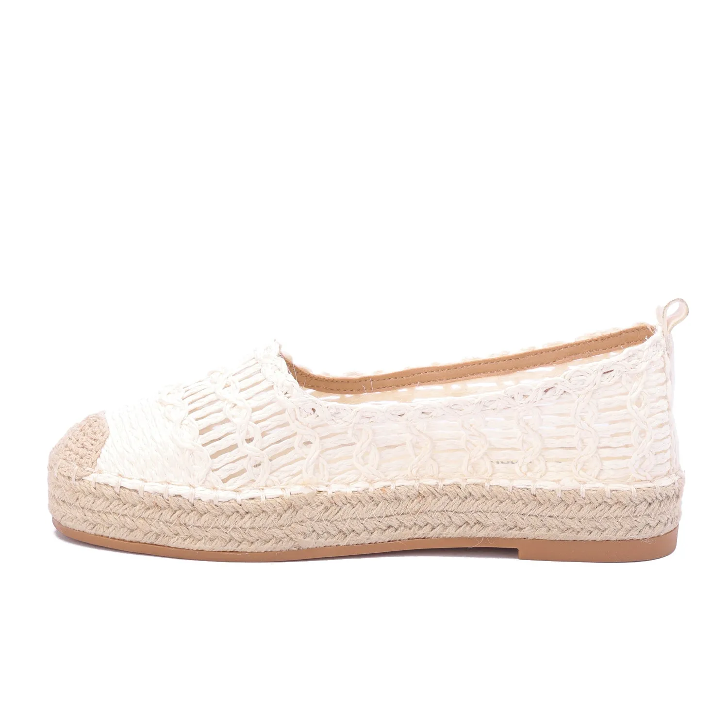 Terra Weave Artisan Espadrille - White