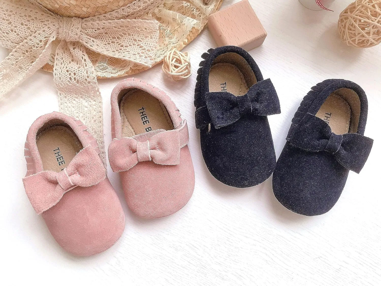 THEE BRON Infant Toddler Baby Soft Sole Leather Shoes for Girls Boys Walking Sneakers