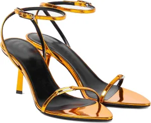 THESHY Womens Sandals Pointed Open Toe Stiletto High Heels Strappy Ankle Strap Metal Buckle Sandals Sexy Dress Sandals for Women