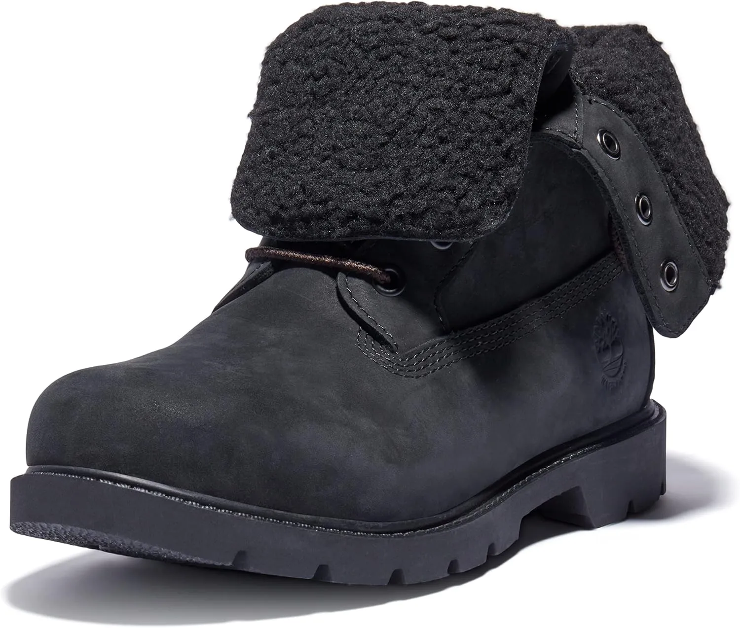 Timberland Womens Linden Woods Fold-Down Leather Casual Combat & Lace-Up Boots