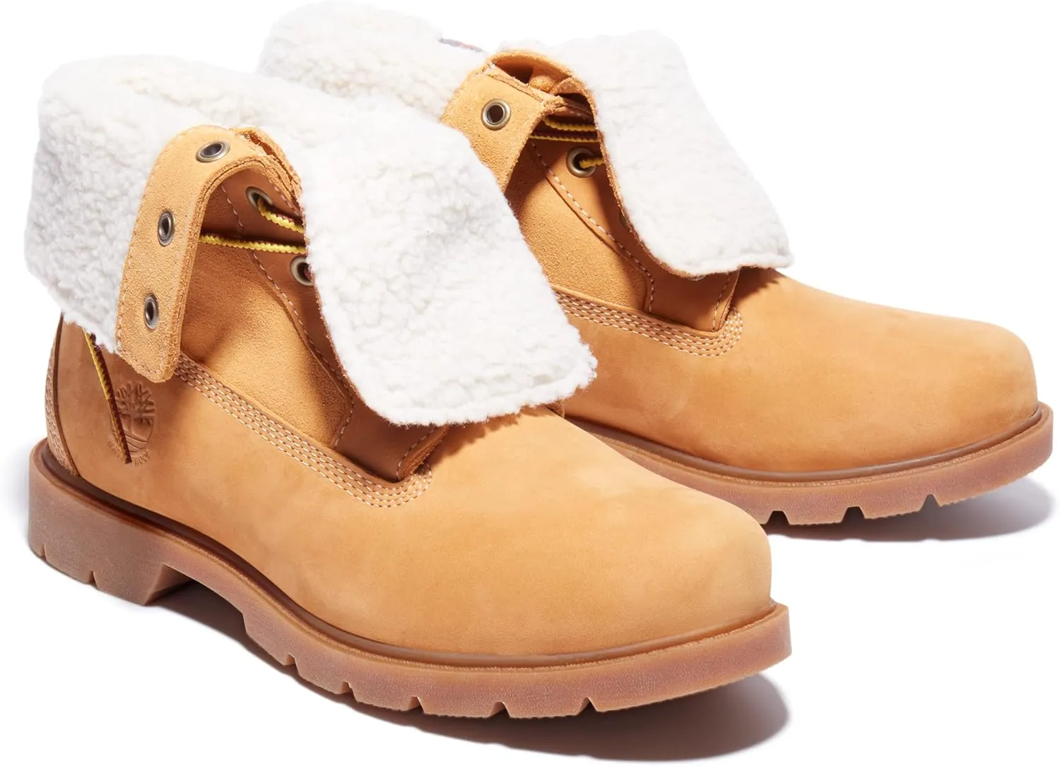 Timberland Womens Linden Woods Fold-Down Leather Casual Combat & Lace-Up Boots