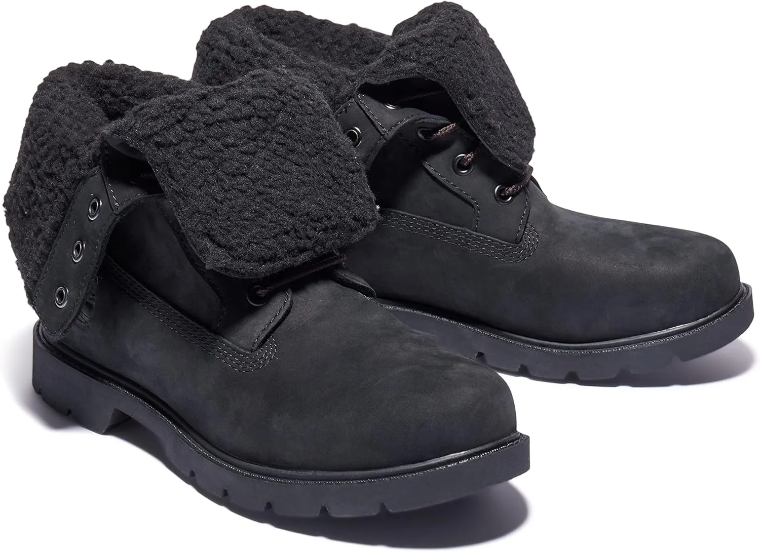 Timberland Womens Linden Woods Fold-Down Leather Casual Combat & Lace-Up Boots