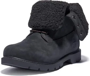 Timberland Womens Linden Woods Fold-Down Leather Casual Combat & Lace-Up Boots