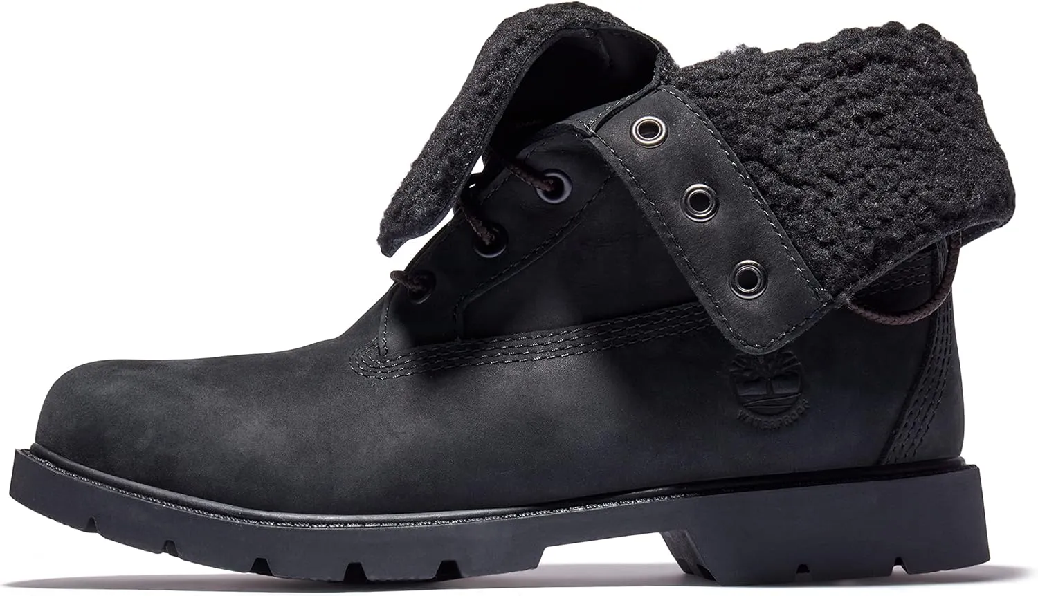 Timberland Womens Linden Woods Fold-Down Leather Casual Combat & Lace-Up Boots