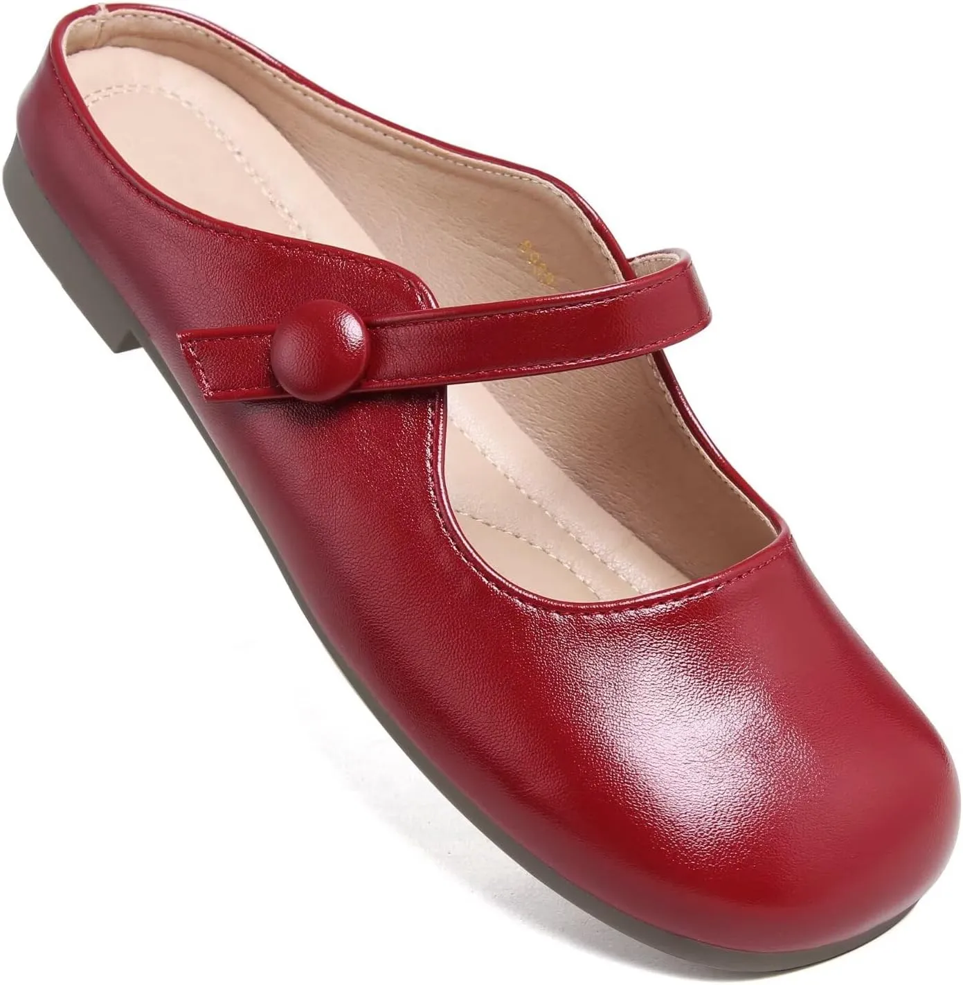 TN TANGNEST Women's Ballet Flats Retro Mary Jane Shoes for Women Cute Square Toe Buckle Dress Flats Soft Work Flats