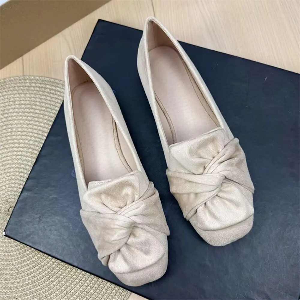 TN TANGNEST Womens Dress Flats Fashion Soft Pointed Toe Bowknot Slip On Flat Shoes