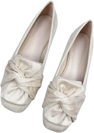 TN TANGNEST Womens Dress Flats Fashion Soft Pointed Toe Bowknot Slip On Flat Shoes