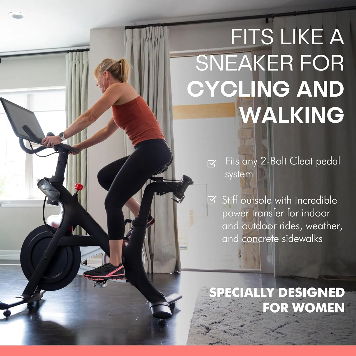 Tommaso Cycling Shoes Women—Outdoor Cycling Shoes Women—Women Specialized Bike Shoes— Walkable Cycling Shoes—Women SPD Cycling Shoes—Indoor Cycling Shoes Women SPD—Peloton Shoes—SPD Cleat Installed