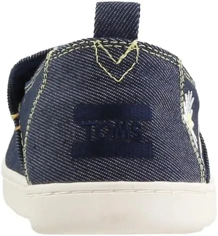 TOMS Womens Alpargata Cupsole Embroidery Slip On Sneakers Shoes Casual - Blue
