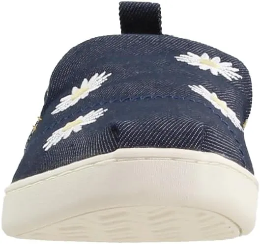 TOMS Womens Alpargata Cupsole Embroidery Slip On Sneakers Shoes Casual - Blue