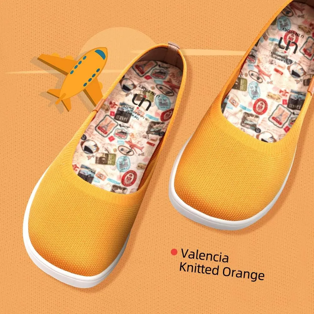 UIN Ballet Flats Shoes for Women Art Printed Wide Toe Casual Breathable Lightweight Slip On Women Loafers