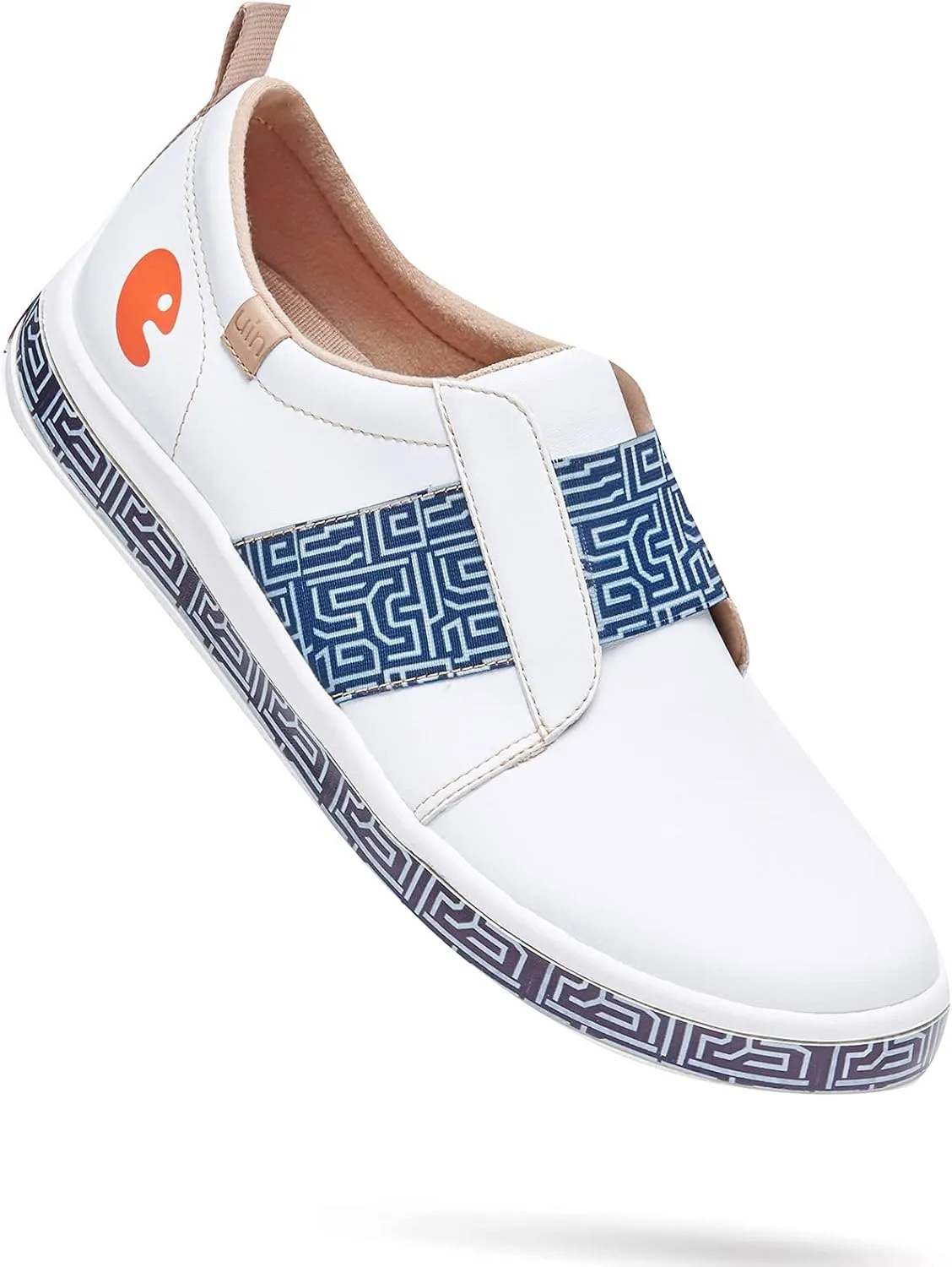 UIN Men's Fashion Sneakers Lightweight Walking Casual Loafers Slip Ons Art Painted Athletic Travel Skate Shoes Cordoba Modern Art