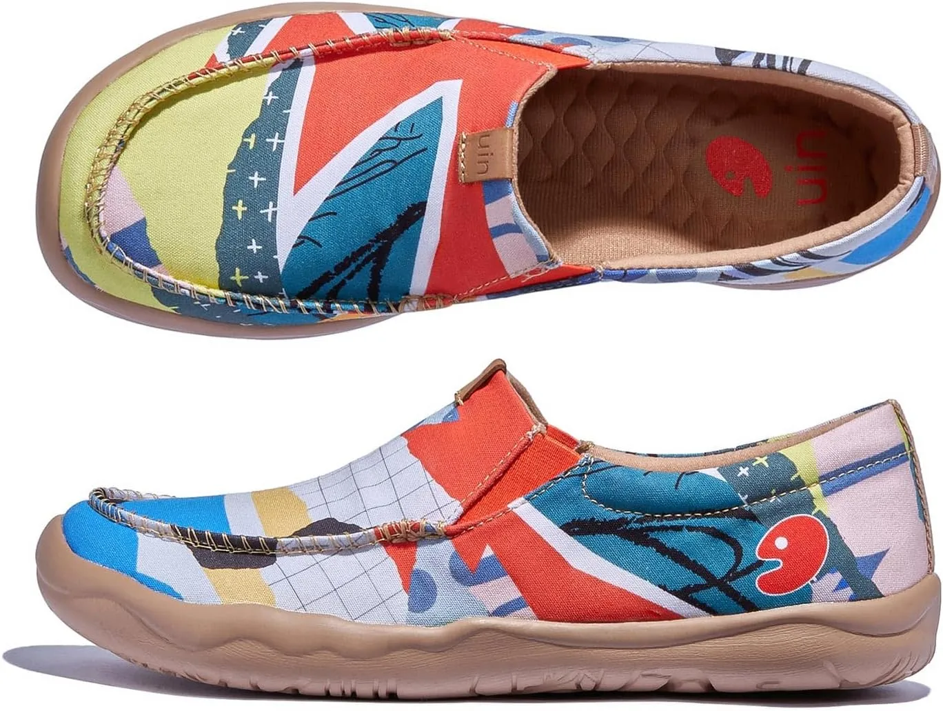 UIN Women's Art Travel Shoes Slip On Casual Loafers Lightweight Comfort Fashion Sneaker Nerja