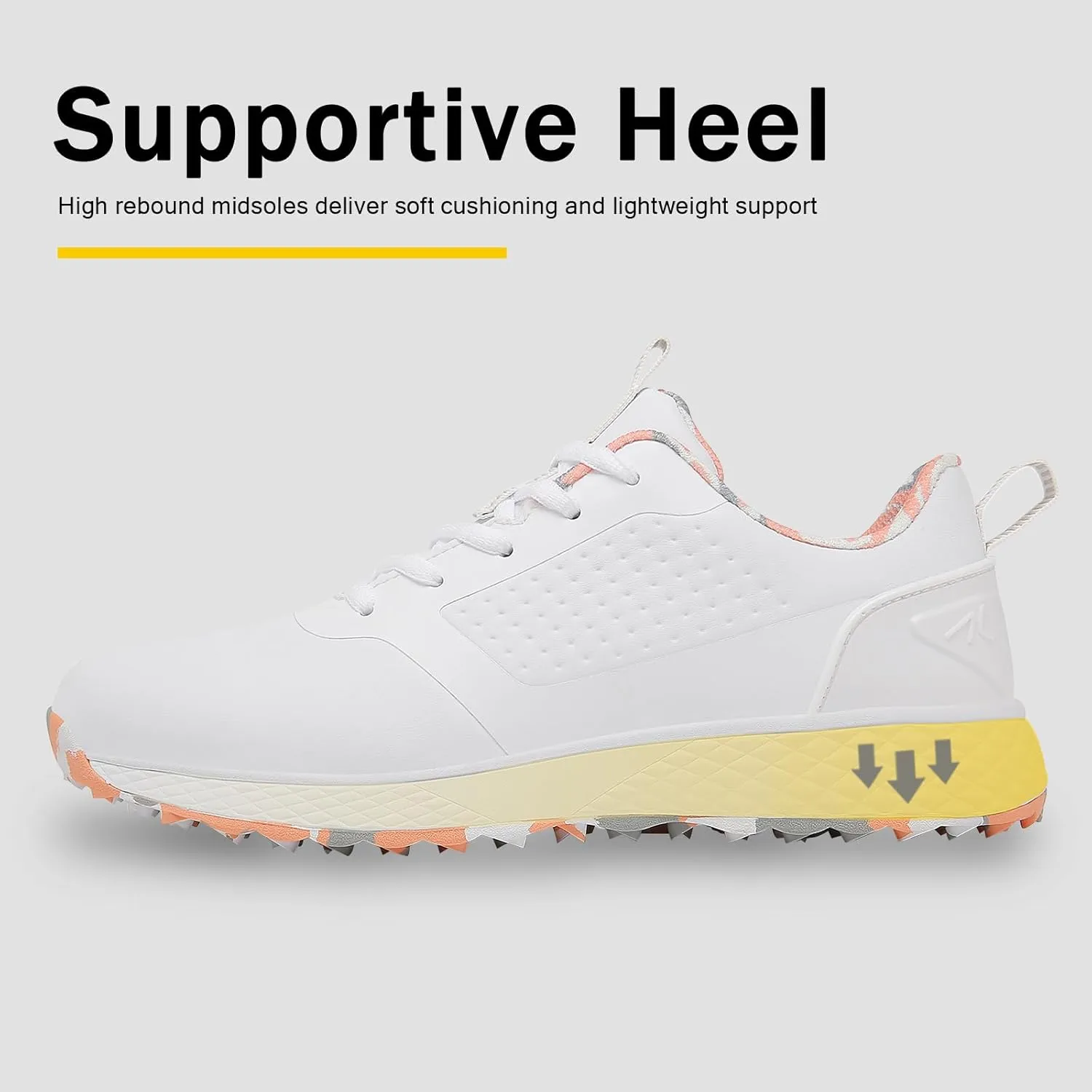 ULTIANT Women Golf Shoes Spikeless Waterproof Golf Sport Sneakers Size5-9.5