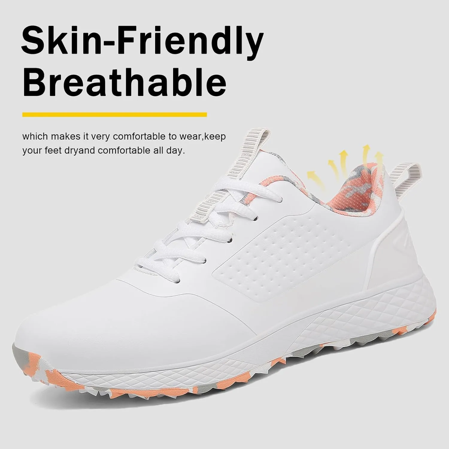 ULTIANT Women Golf Shoes Spikeless Waterproof Golf Sport Sneakers Size5-9.5