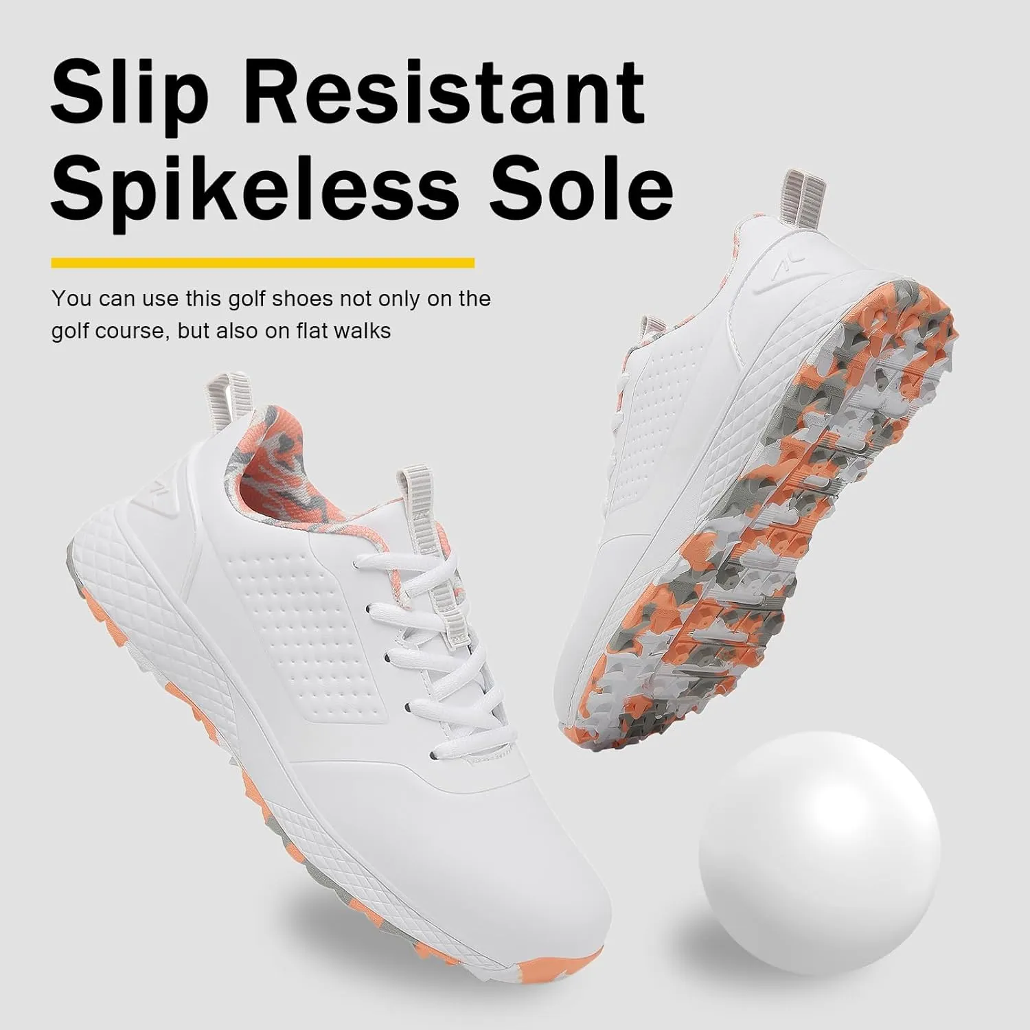 ULTIANT Women Golf Shoes Spikeless Waterproof Golf Sport Sneakers Size5-9.5