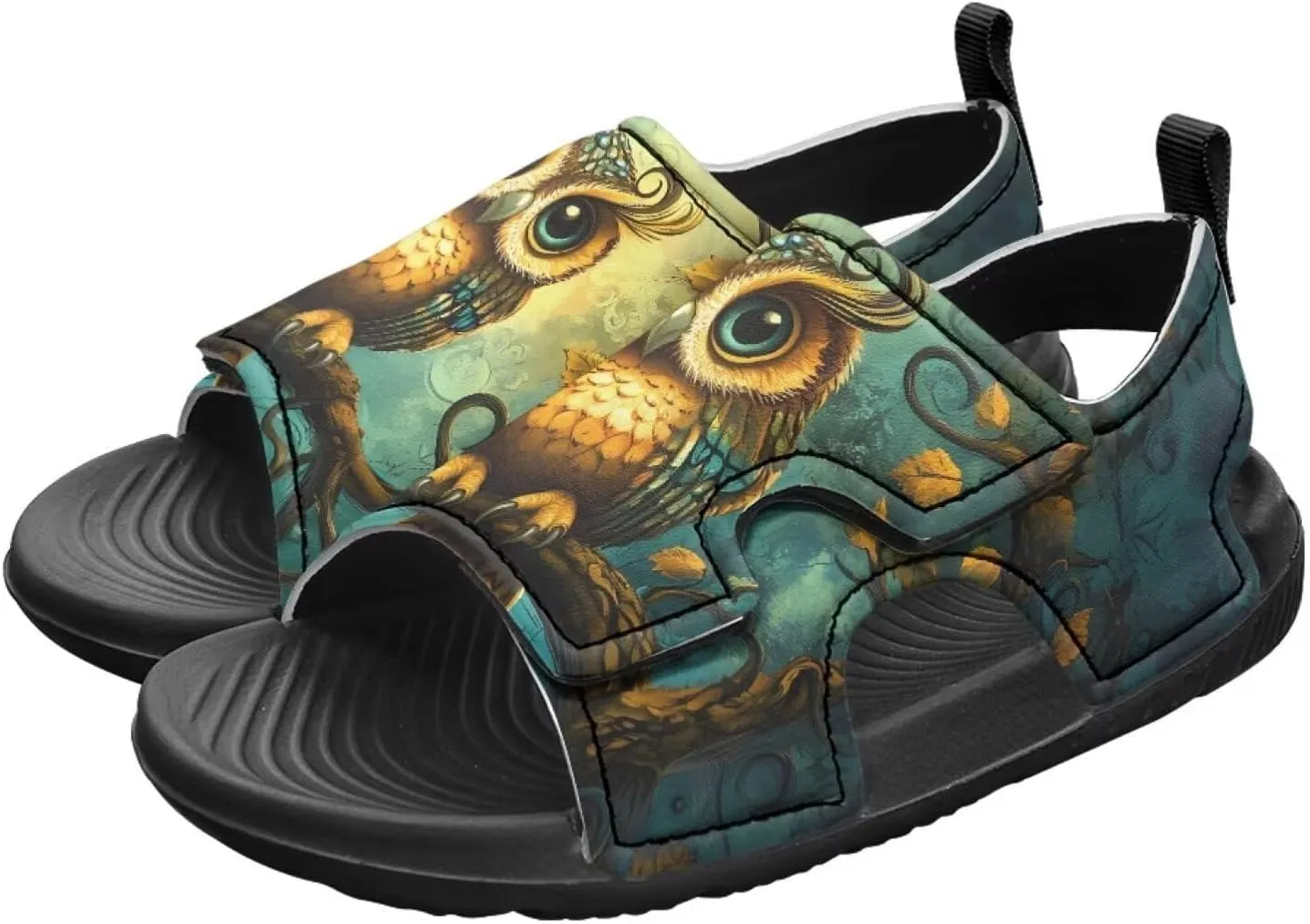 Unisex Child Sandals Open Toe Cute Summer Water Hiking Shoes for Boys Girls Sloth Sunflower Outdoor Sport Athletic Beach Sandals Adjustable Strap