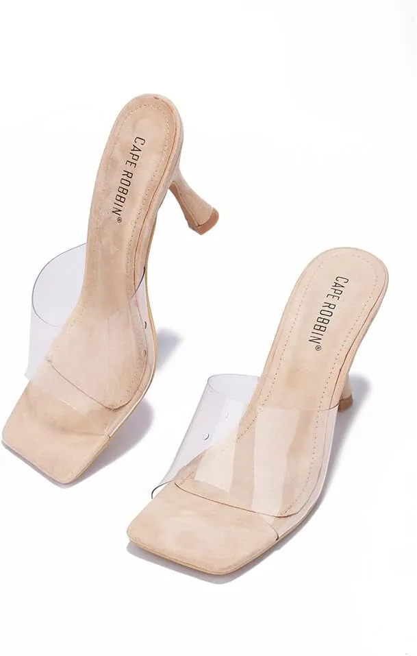 Veja Clear Square Toe Mid High Heels (Veja)