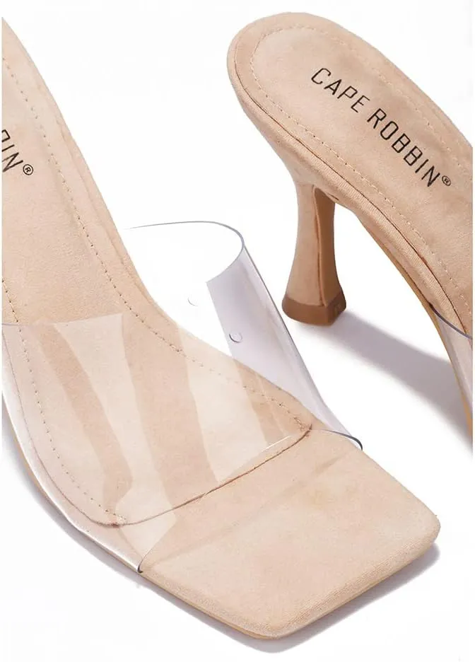 Veja Clear Square Toe Mid High Heels (Veja)