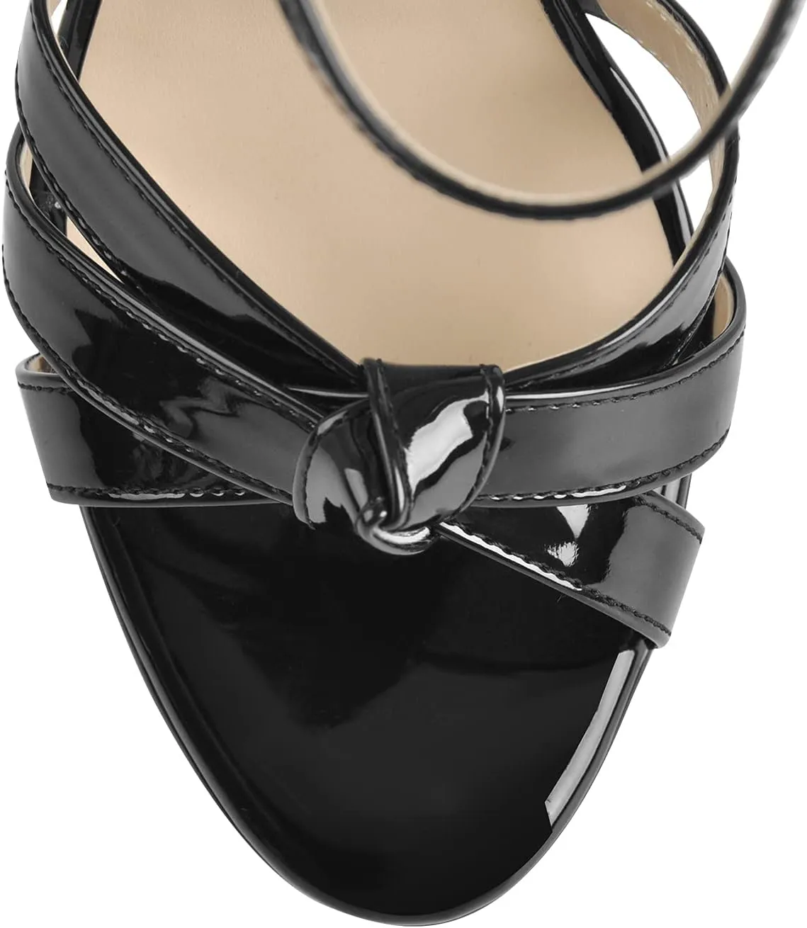 VERISSON Open Toe Ankle Sandals Platform Stilettos Clear Heels Open-back Summer Sandals
