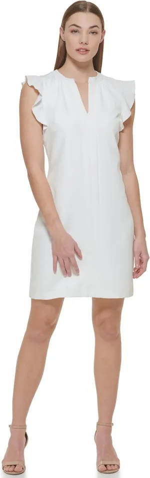 Vince Camuto Women's Sleeveless V Neck Laguna Shift Dress