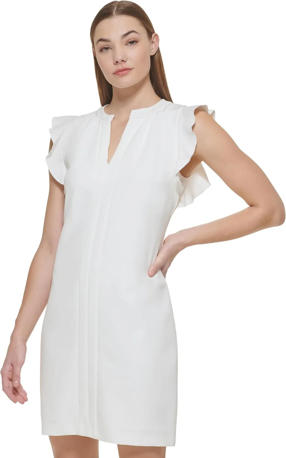 Vince Camuto Women's Sleeveless V Neck Laguna Shift Dress