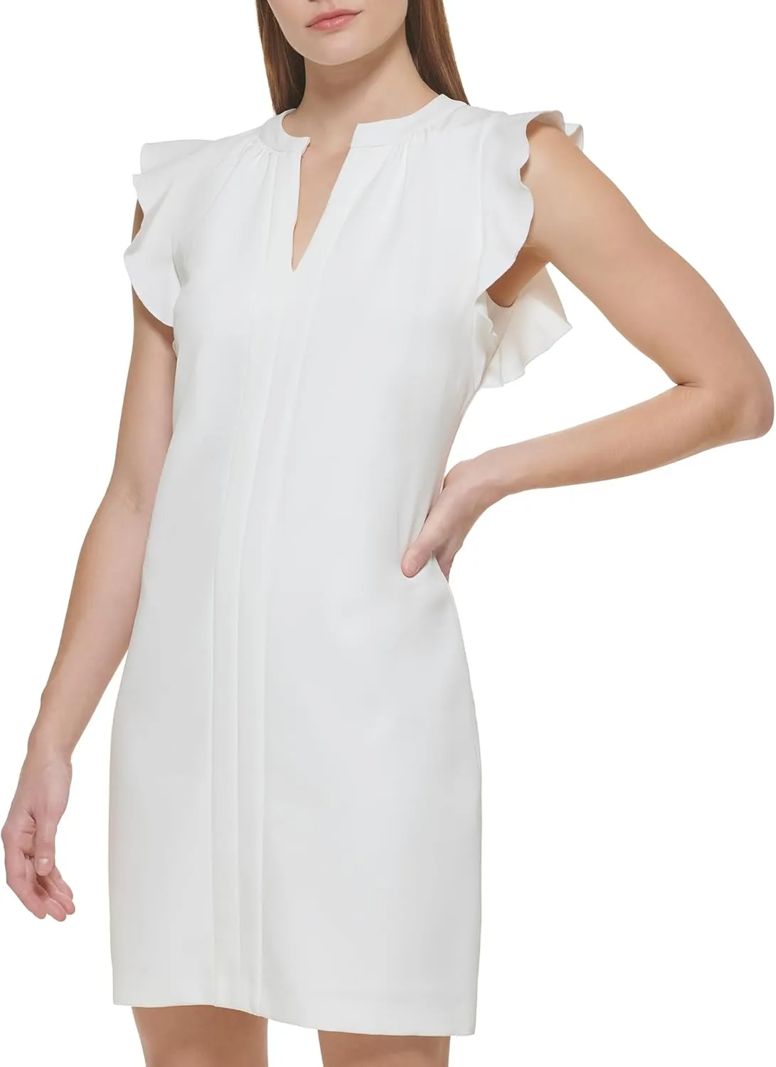 Vince Camuto Women's Sleeveless V Neck Laguna Shift Dress