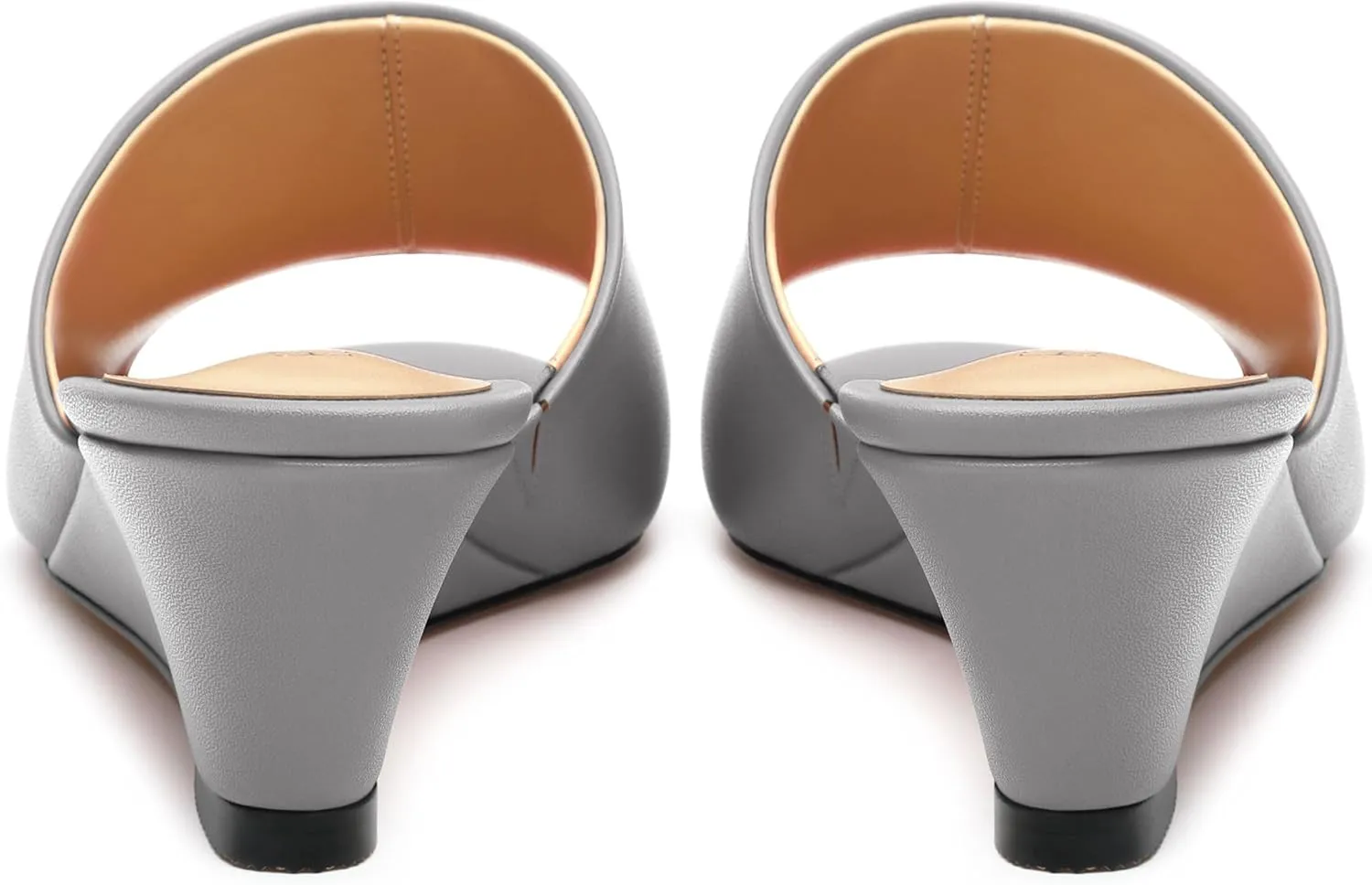 Wedge Sandals for Women Open Toe Wedge Heels Womens Matte High Heel Sandal Round Toe Heeled Wedge Sandals Slip on Casual shoes 2 inch