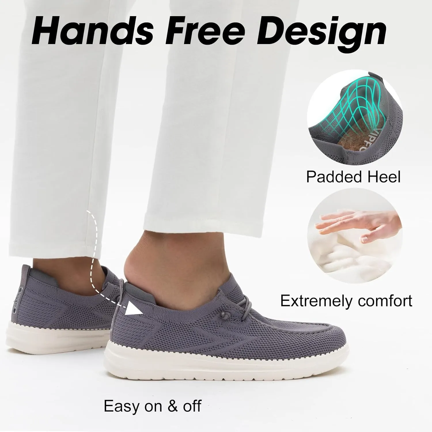 Wide Toe Box Shoes for Men Extra Wide Width Diabetic Shoes Men's Loafers & Slip-ons Arch Support Plantar Fasciitis Walking Loafers