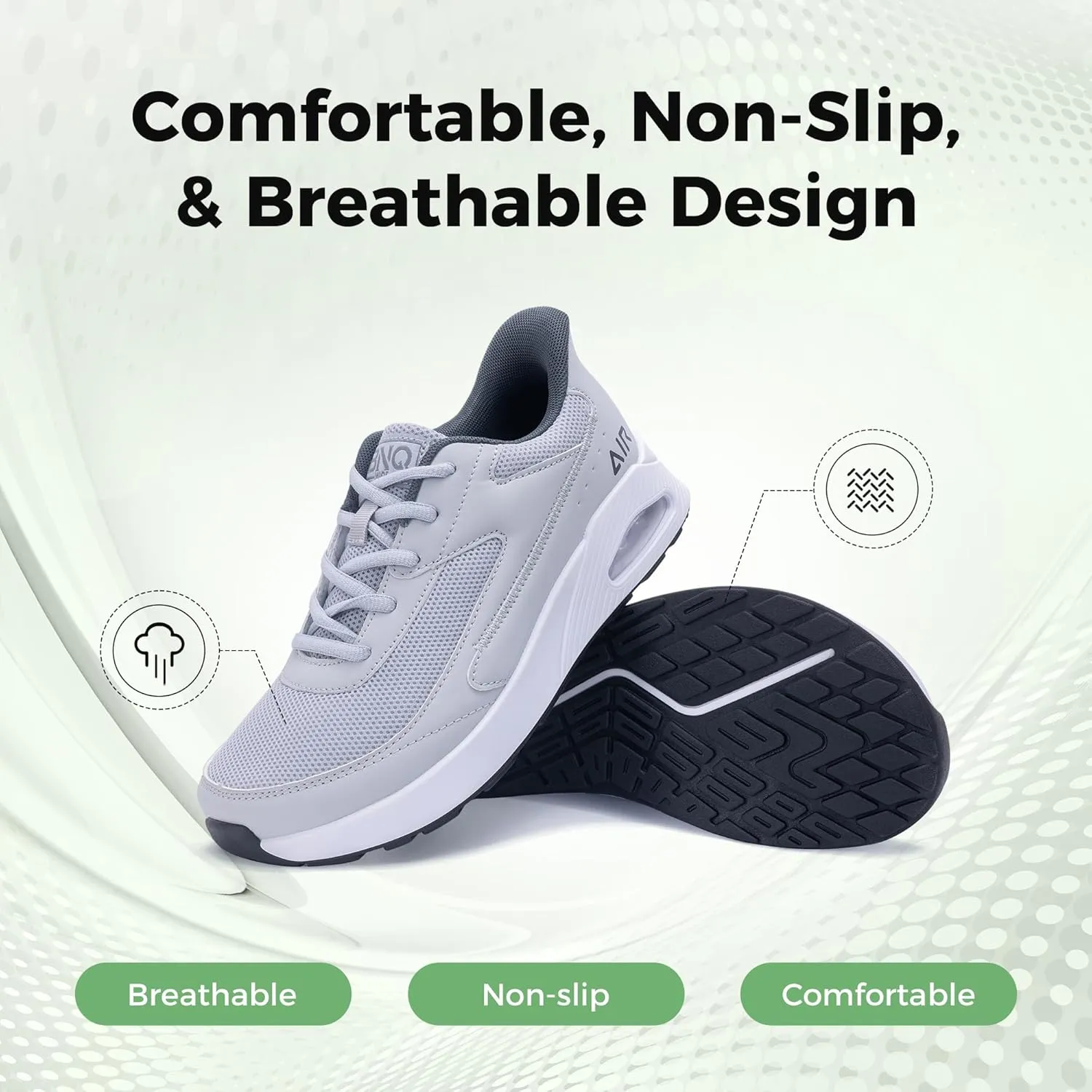 Wide Toe Box Womens Slip On Walking Shoes Extra Wide Width Sneaker for Foot Pain Relif Comfortable Air Tennis Running Shoes Size 6-11