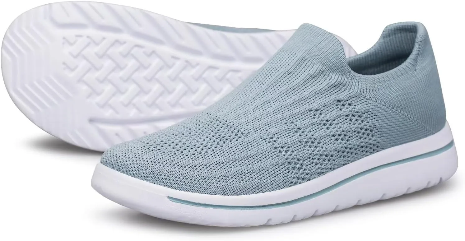 Wide Toe Shoes Women Barefoot Sneakers Mesh Flat Casual Pull-on Lightweight Breathable Comfortable