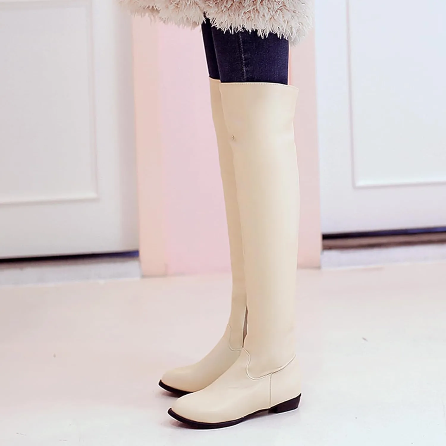Women Flats Riding Boots Warm Over The Knee Comfort