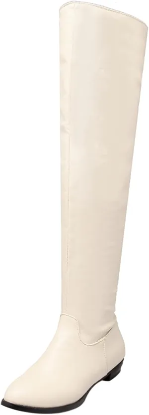 Women Flats Riding Boots Warm Over The Knee Comfort