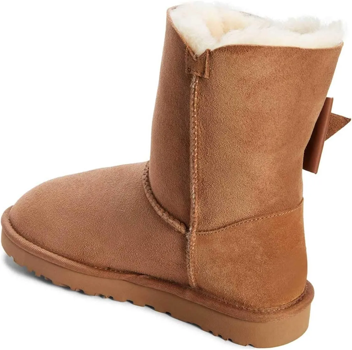 Women Mid Calf Snow Boots Warm Fur Winter Flats Booties Comfortable Casual Shoes Size 4-15 US