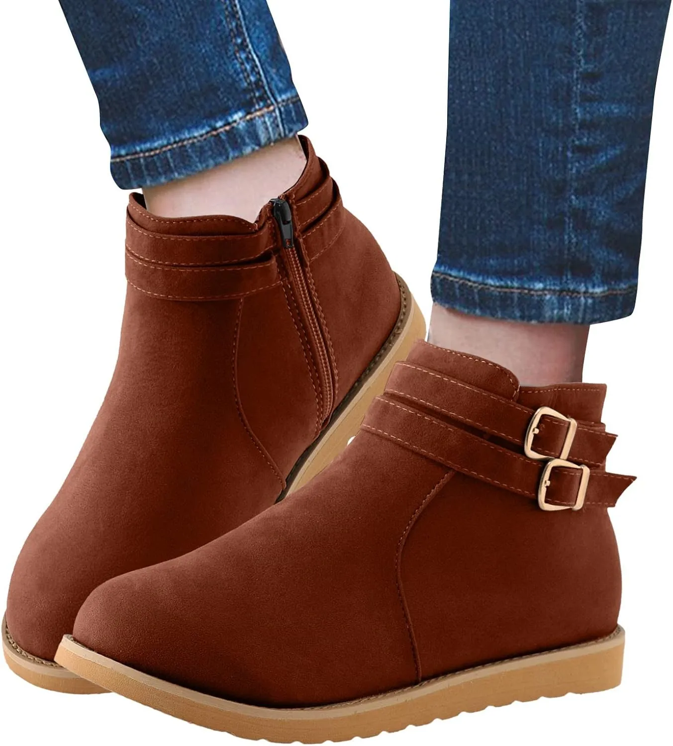 Womens Ankle Booties White Ankle Boots for Women Boots for Women Heels Dress Boots Women Low Heel Womens Booties and Ankle Boots Leather Low Heel Ankle Booties Wedge Heel