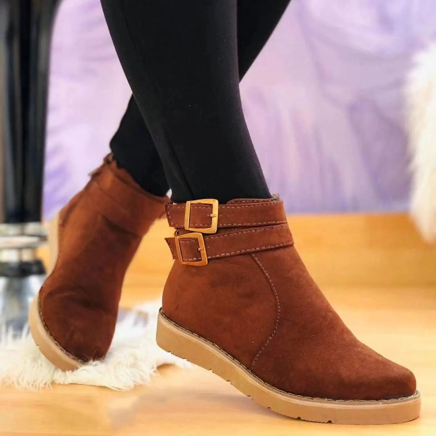 Womens Ankle Booties White Ankle Boots for Women Boots for Women Heels Dress Boots Women Low Heel Womens Booties and Ankle Boots Leather Low Heel Ankle Booties Wedge Heel