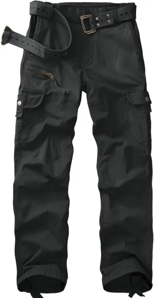 Women's Cargo Pants Casual Y2K Streetwear Cotton Summer Travel Work Hiking Pants with 7 Pockets Combat Tactical