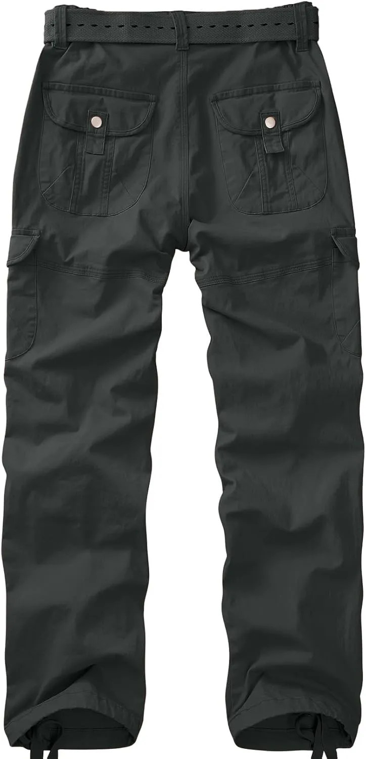 Women's Cargo Pants Casual Y2K Streetwear Cotton Summer Travel Work Hiking Pants with 7 Pockets Combat Tactical