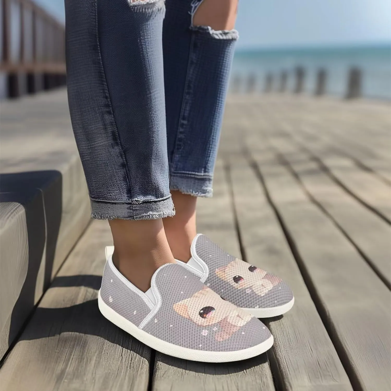 Womens Casual Flat Shoes Comfort Low top Loafers Ladies Slip-on Soft Travel Shoes Lightweight Flats Classic Walking Shoes SizeUS 6-11
