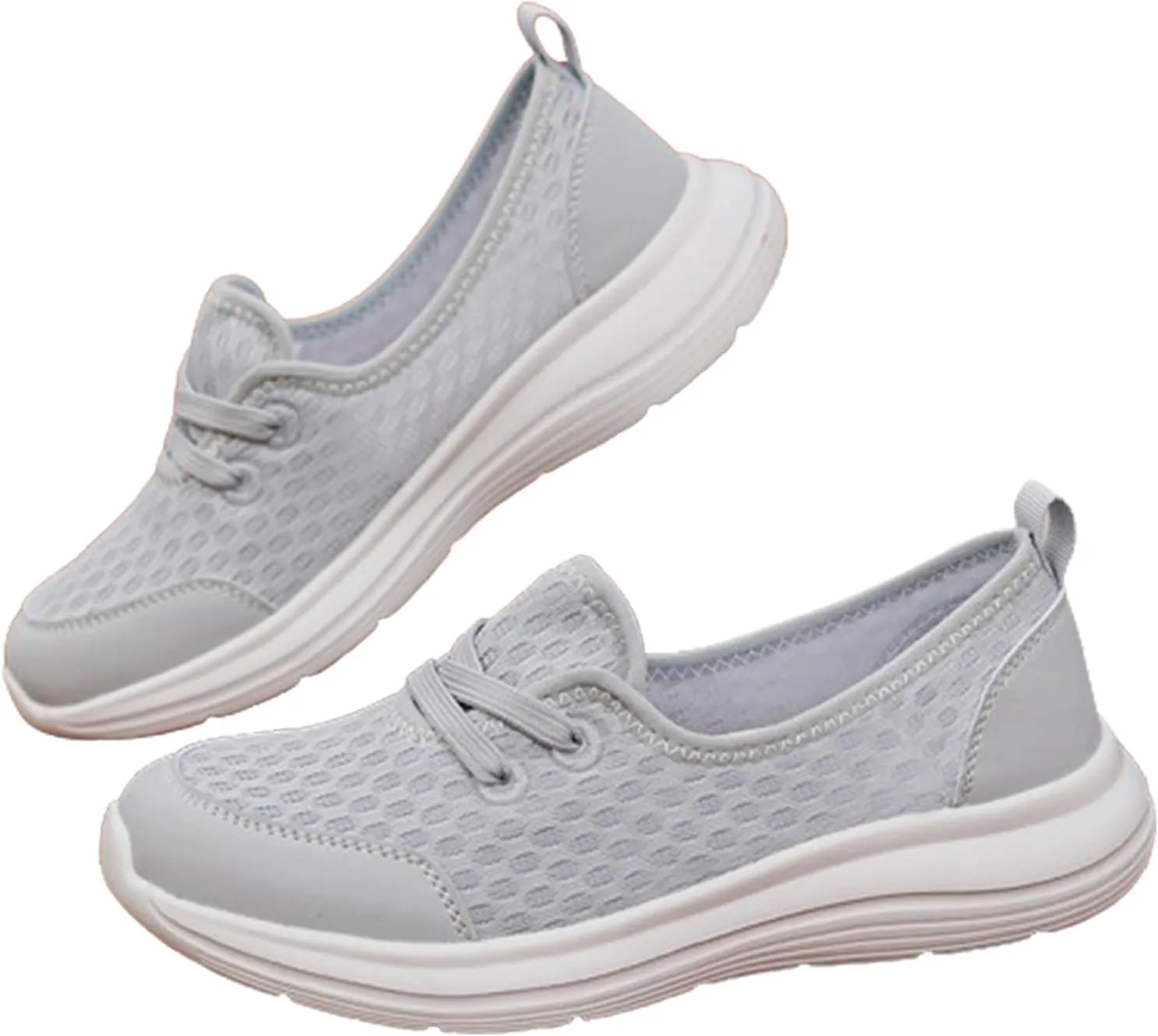 Women's Casual Lightweight Soft Sole Mesh Comfort Orthopedic Shoes, 2024 New Walking Slip On Flats with Arch Support